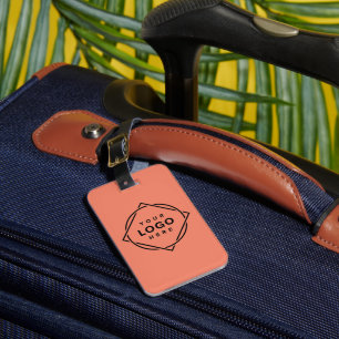 Etiqueta De Bagagem Código QR preto elegante e elegante