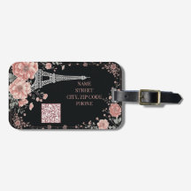 Código QR Torre Eiffel Paris Decoração Rosa Shabby