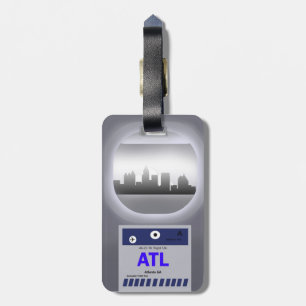 ETIQUETA DE BAGAGEM CÓDIGO & SKYLINE DE ATL