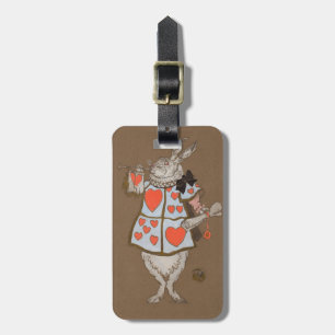 Etiqueta De Bagagem Coelho Branco de Alice no País das Maravilhas Vint