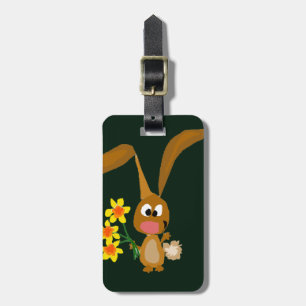 Etiqueta De Bagagem Coelho de coelho artística engraçado que guardar