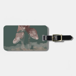 Etiqueta De Bagagem Cogumelo Pastel de Aquarela