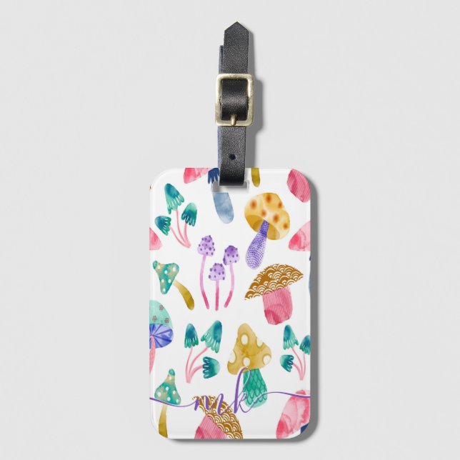 Etiqueta De Bagagem Cogumelos Cáuticos (Frente Vertical)