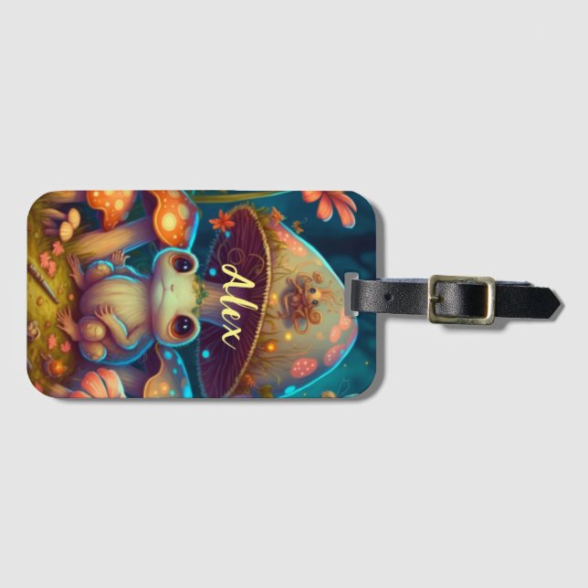 Etiqueta De Bagagem Cogumelos sapos agudos (Frente Horizontal)