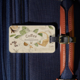Etiqueta De Bagagem Colagem de Café