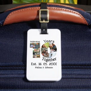 Etiqueta De Bagagem Colagem personalizada de 10 anos de casamento 11