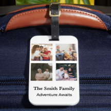 Colar de Fotos Personalizado para Bagagem de Viage