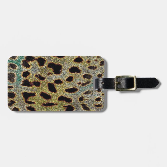 Etiqueta De Bagagem Coleção de impressão do leopardo (Frente Horizontal)