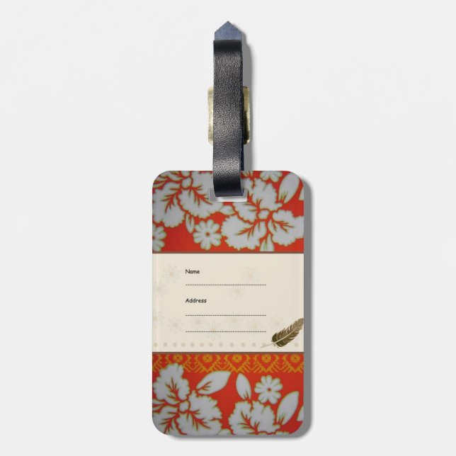 ETIQUETA DE BAGAGEM COLEÇÃO HAWAII ALOHA (Traseira Vertical)