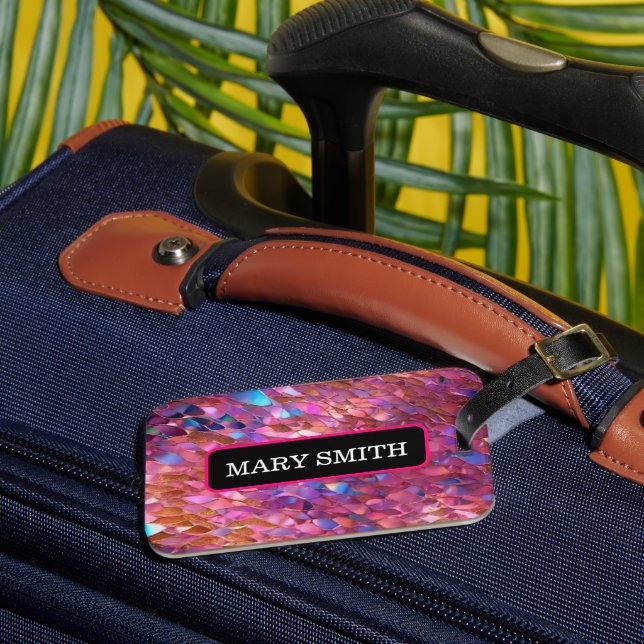 Etiqueta De Bagagem Coleção Holográfica Opal Popular da Litter (Frente Insitu 3)