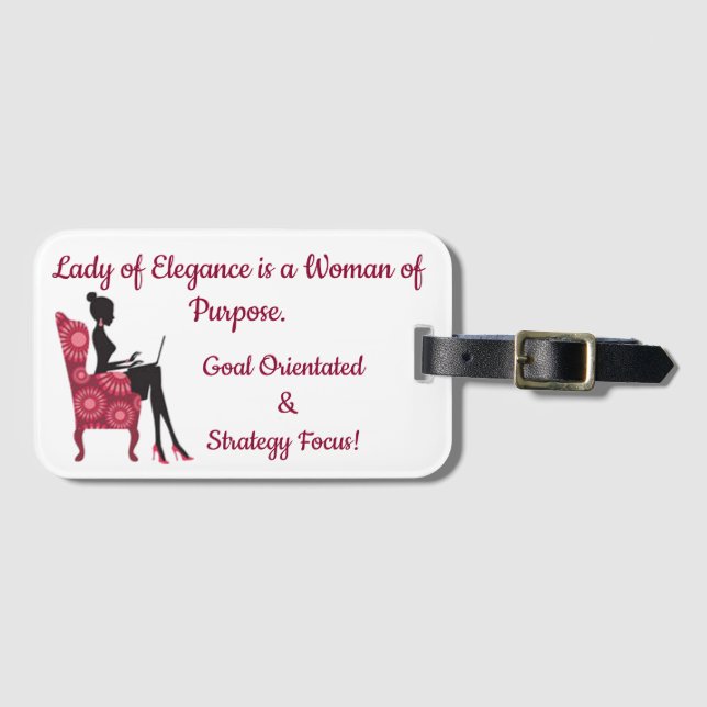 Etiqueta de Bagagem Coleção Lady Elegance (Frente Horizontal)