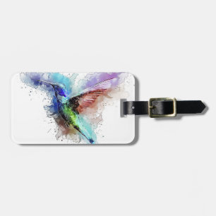 Etiqueta De Bagagem Colibri da aguarela