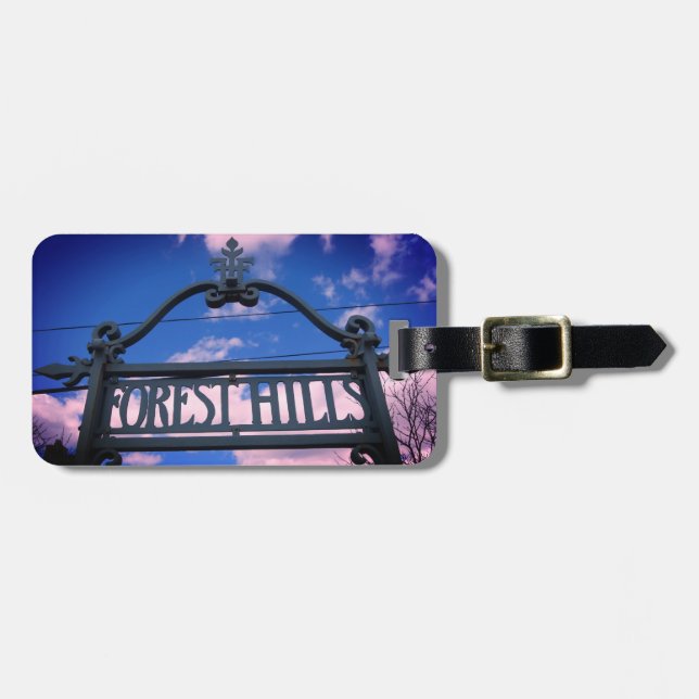 Etiqueta De Bagagem Colinas de Florestas, Queens, Praça NYC (Frente Horizontal)