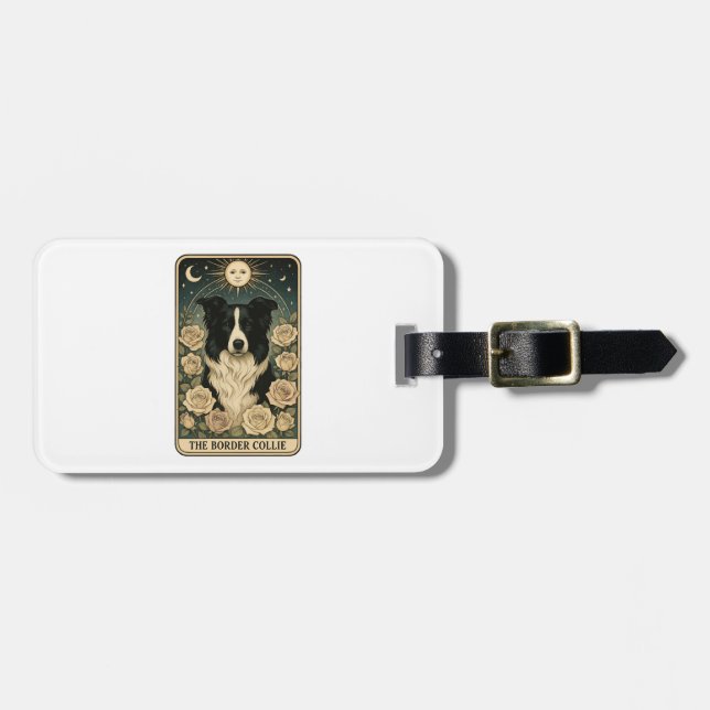 Etiqueta De Bagagem Collie de Fronteira (Frente Horizontal)