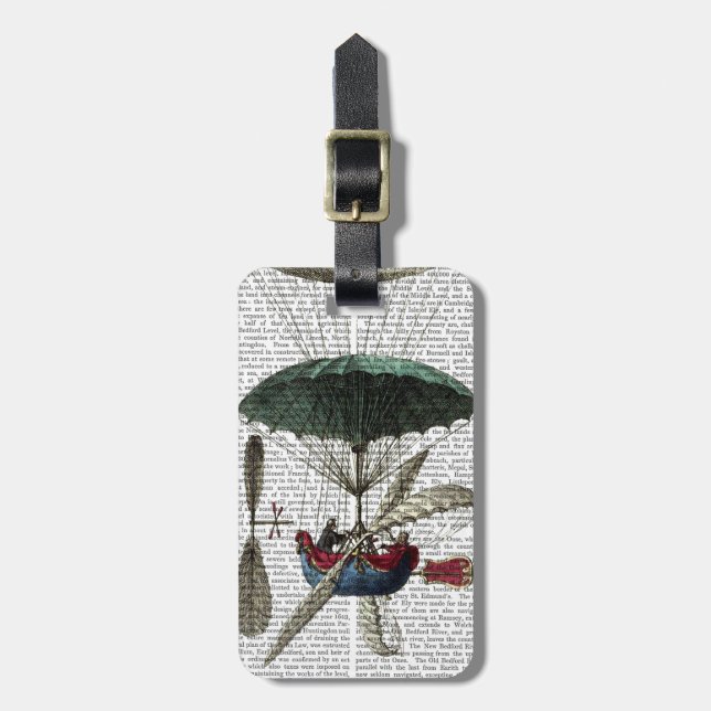 Etiqueta De Bagagem Colocar Balão de Ar Quente Du Louvre (Frente Vertical)