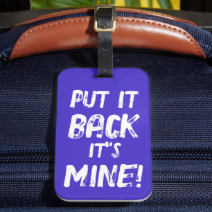 Etiqueta De Bagagem Coloque-O De Volta.