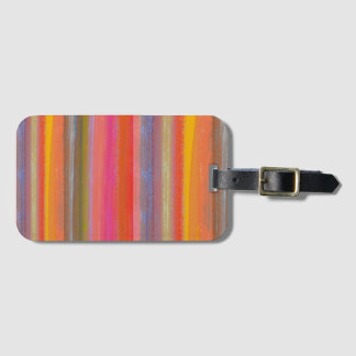 Etiqueta De Bagagem Colorful Charcoal Boho Stripes