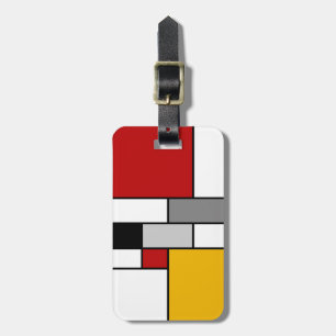 Etiqueta De Bagagem Colorida inspiração Mondrian