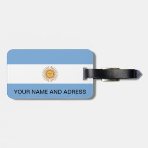Etiqueta de bagagem com bandeira da Argentina