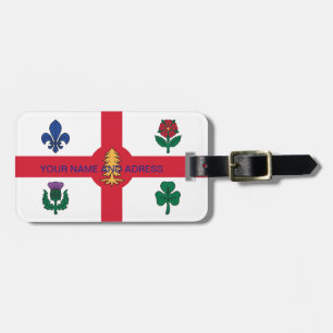Etiqueta de Bagagem com Bandeira de Montreal, Cana