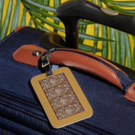 Etiqueta de Bagagem com Design Ouro Único