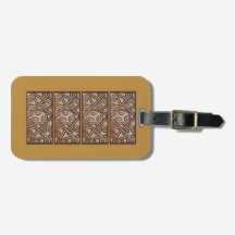Etiqueta de Bagagem com Design Ouro Único