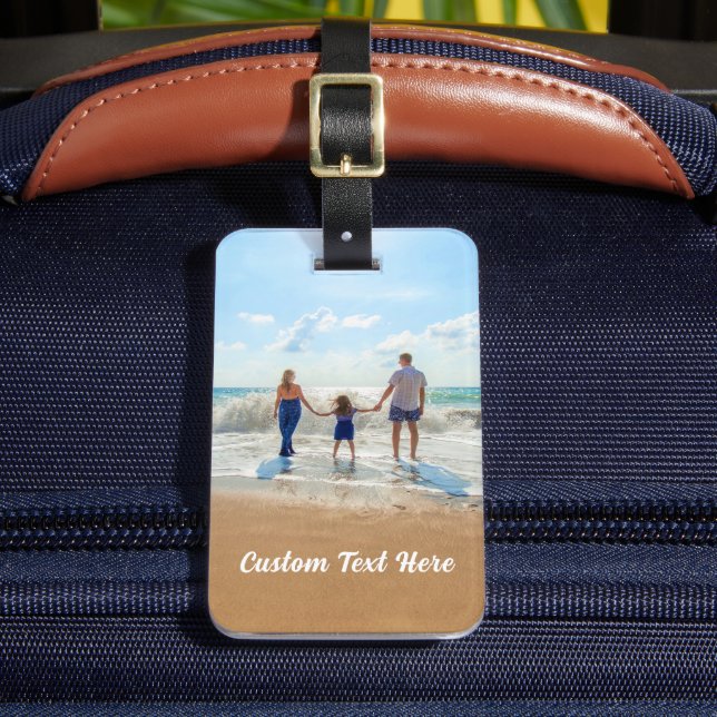 Etiqueta de Bagagem com Foto Personalizada e Texto (Frente Insitu 2)