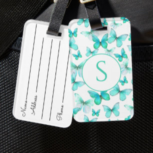 Etiqueta de Bagagem com Monograma Personalizado Bo