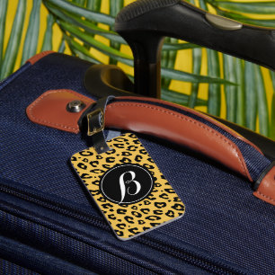 Etiqueta de bagagem com monograma personalizado e 