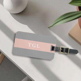 Etiqueta de Bagagem com Monograma Personalizado em