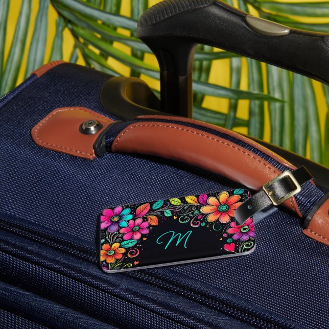 Etiqueta de Bagagem com Monograma Personalizado Fl (Frente Insitu 3)