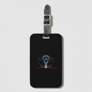 Etiqueta de bagagem com Neon Diamond Design