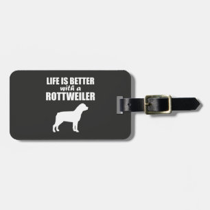Etiqueta De Bagagem Com um Rottweiler