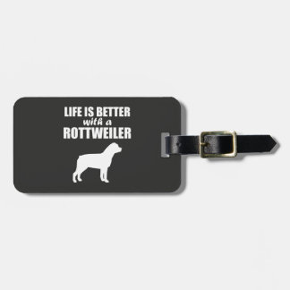 Etiqueta De Bagagem Com um Rottweiler