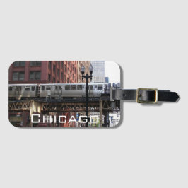 Etiqueta De Bagagem Comboio em loop em Chicago