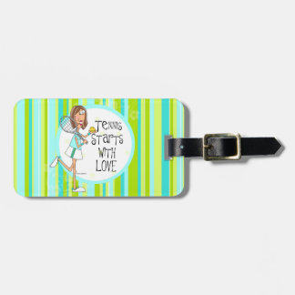 Etiqueta De Bagagem Começos do tênis com o Tag do saco do amor