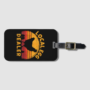 Etiqueta De Bagagem Comerciante de Ovos de Galinha Local Vintage Retrô