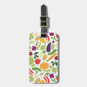 Etiqueta De Bagagem Comida em um fundo branco