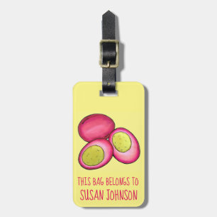 Etiqueta De Bagagem COMIDA Holandesa Picada Duro Picada Ovos de Beterr