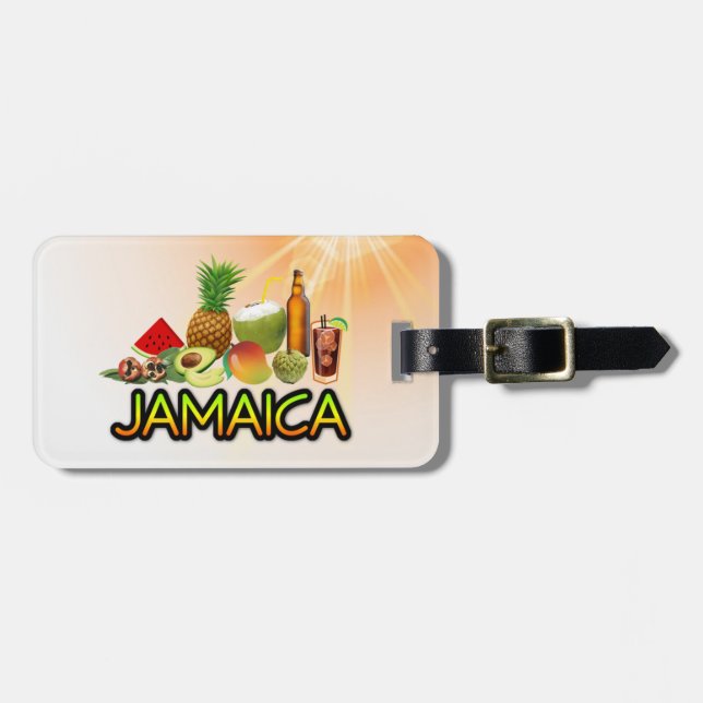 Etiqueta De Bagagem Comida jamaicana (Frente Horizontal)