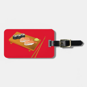 Etiqueta De Bagagem Comida japonesa bonito do sushi