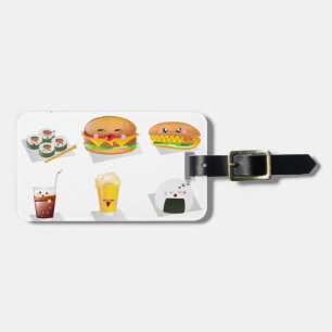 Etiqueta De Bagagem comida rápida kawaii