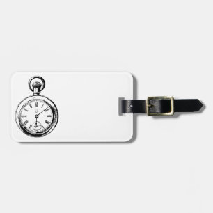 Etiqueta De Bagagem Como a ilustração do relógio de bolso
