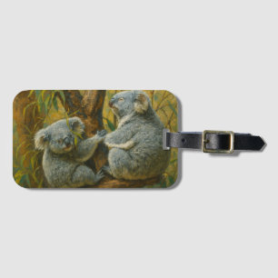 Etiqueta De Bagagem Companheiros Koala - Par Real da Vida Selvagem