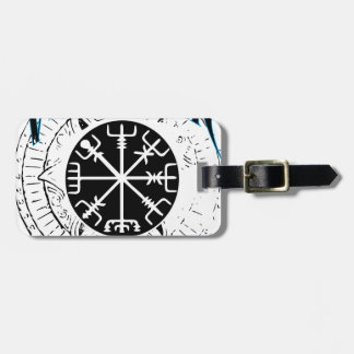 Etiqueta De Bagagem compasso nórdico do descobridor do vegvisir