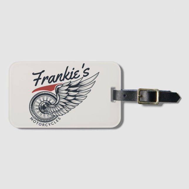 Etiqueta De Bagagem Compro Personalizado de Pneus-Pneus-Biker (Frente Horizontal)