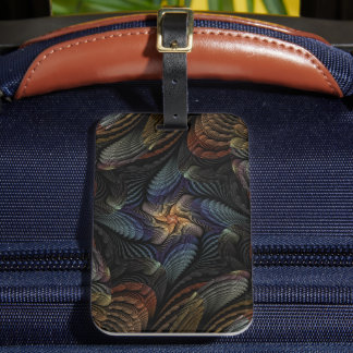 Etiqueta De Bagagem Conchas Abstratas