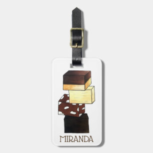 Etiqueta De Bagagem Confecção de Pilha de Fudge Doces de Confeitaria