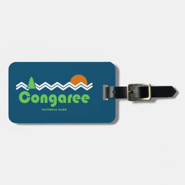 Etiqueta De Bagagem Congaree National Park Retro (Frente Horizontal)