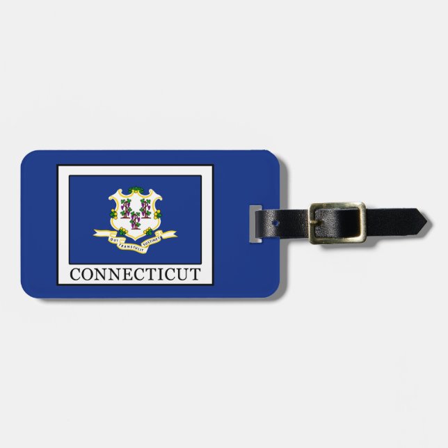 Etiqueta De Bagagem Connecticut (Frente Horizontal)